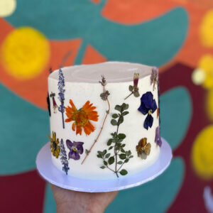 Mother's Day Dried Edible Flower Cake
