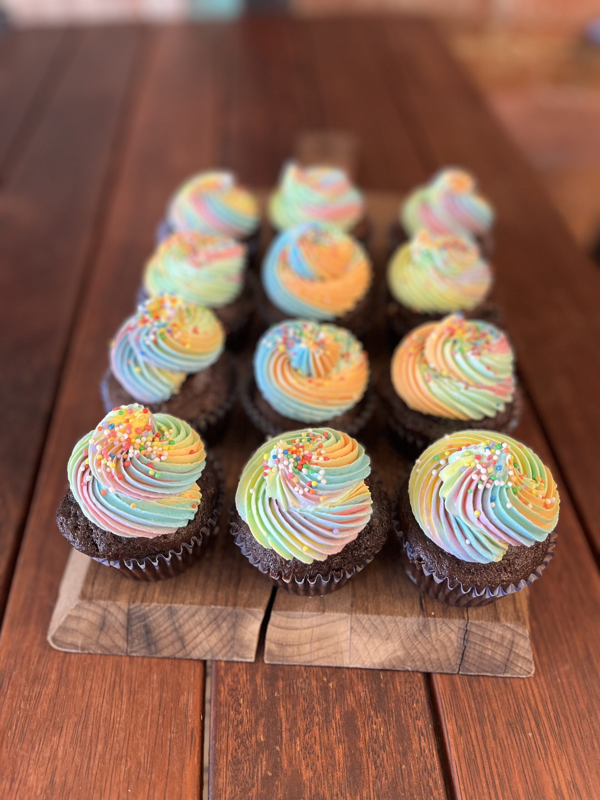 Sweet Bones Rainbow Cupcakes